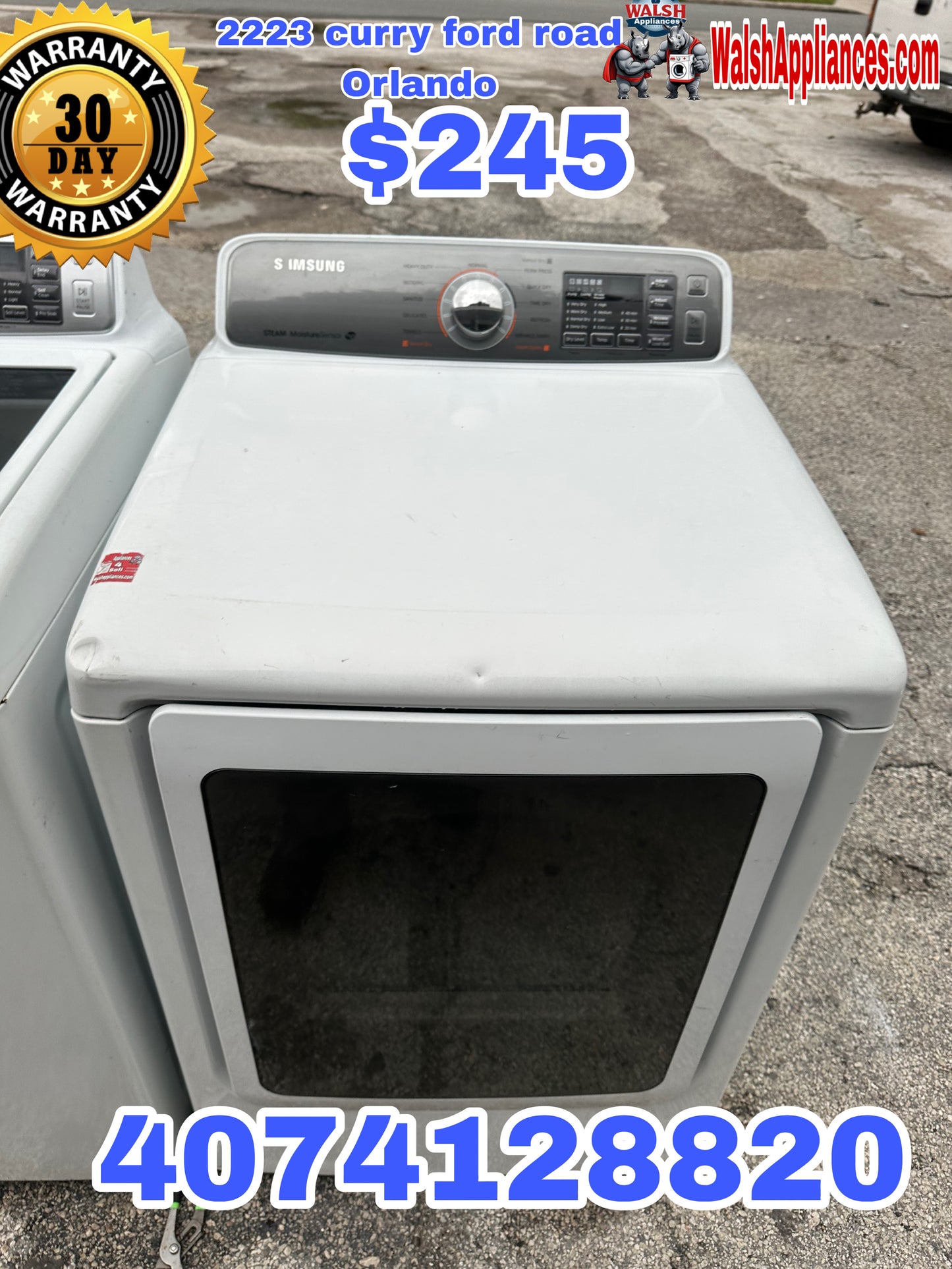 Samsung DV48H7400EW/A2 7.4 Cu. Ft. Electric Front Load Dryer