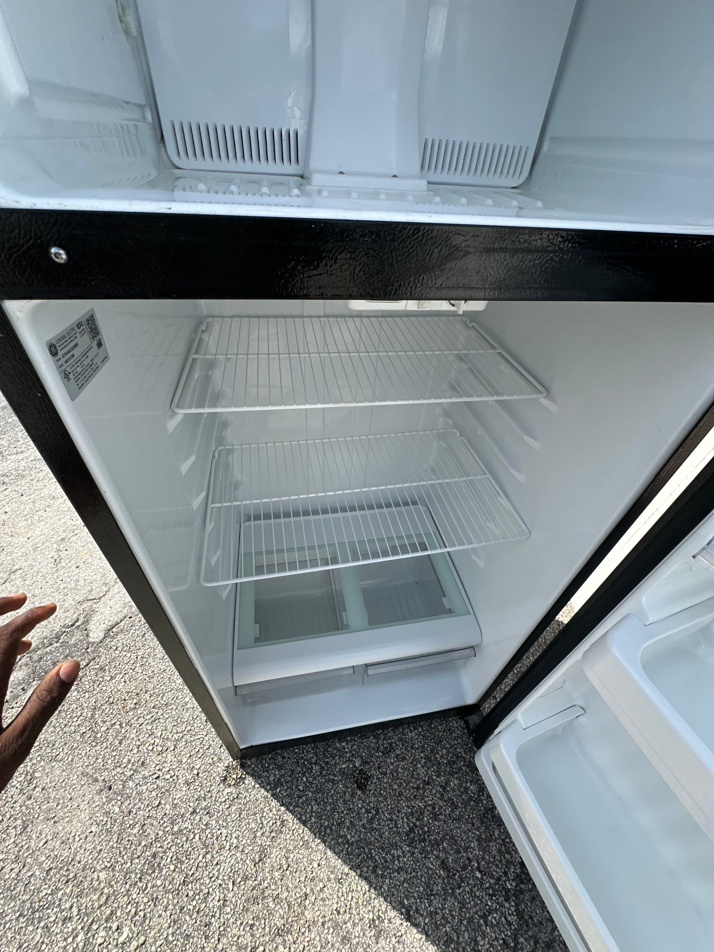 GE 17.5 cu. ft. Top-Freezer Refrigerator (Black)