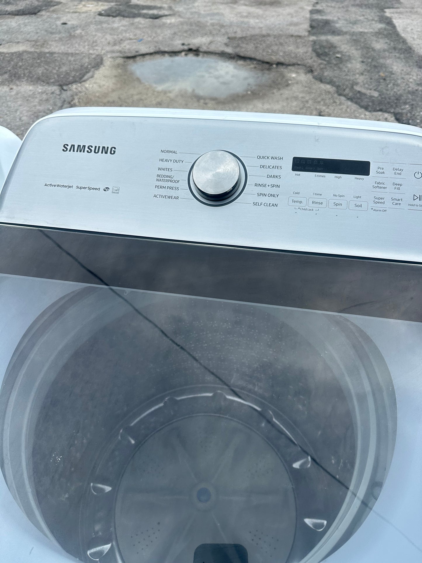 Samsung 5.0 cu. ft. Top Load Washer with Active WaterJet.