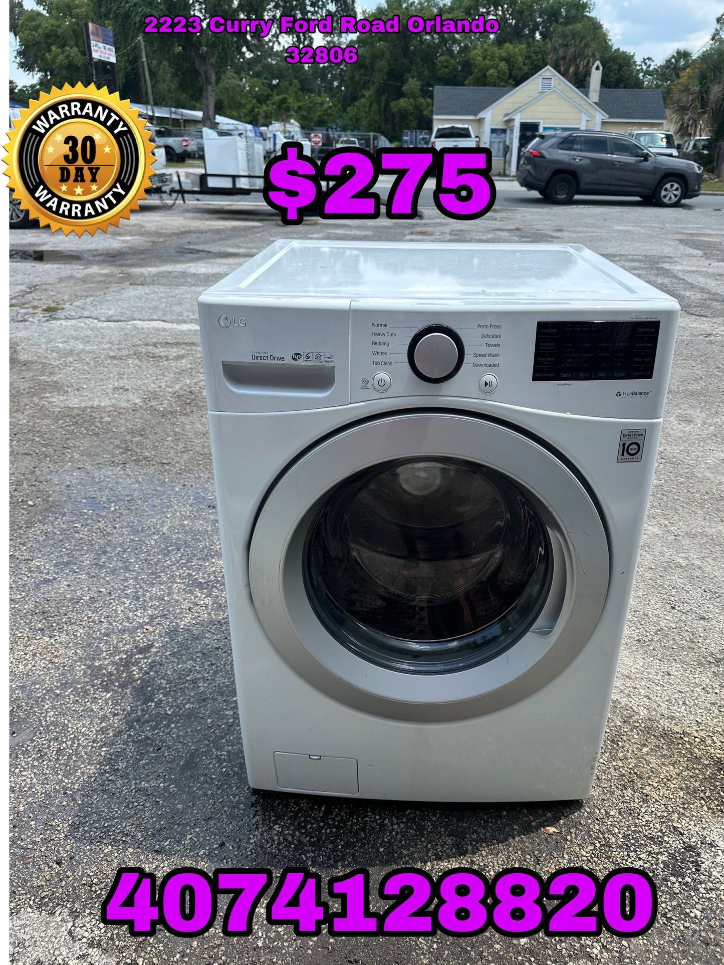 Lg Washer - White - 27 Inch Front Load Smart Washer with 4.5 cu. ft. Capacity