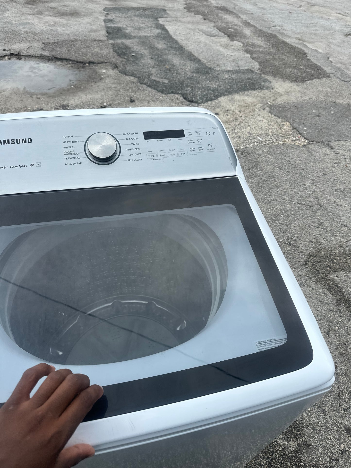 Samsung 5.0 cu. ft. Top Load Washer with Active WaterJet.