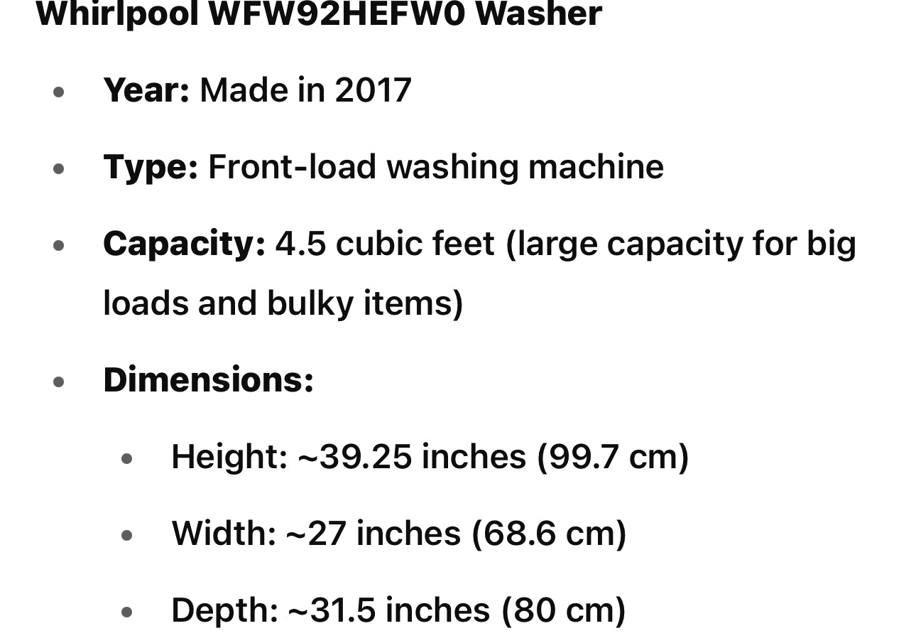 Whirlpool 4.5 cu ft Front‑Load Washer with Load & Go