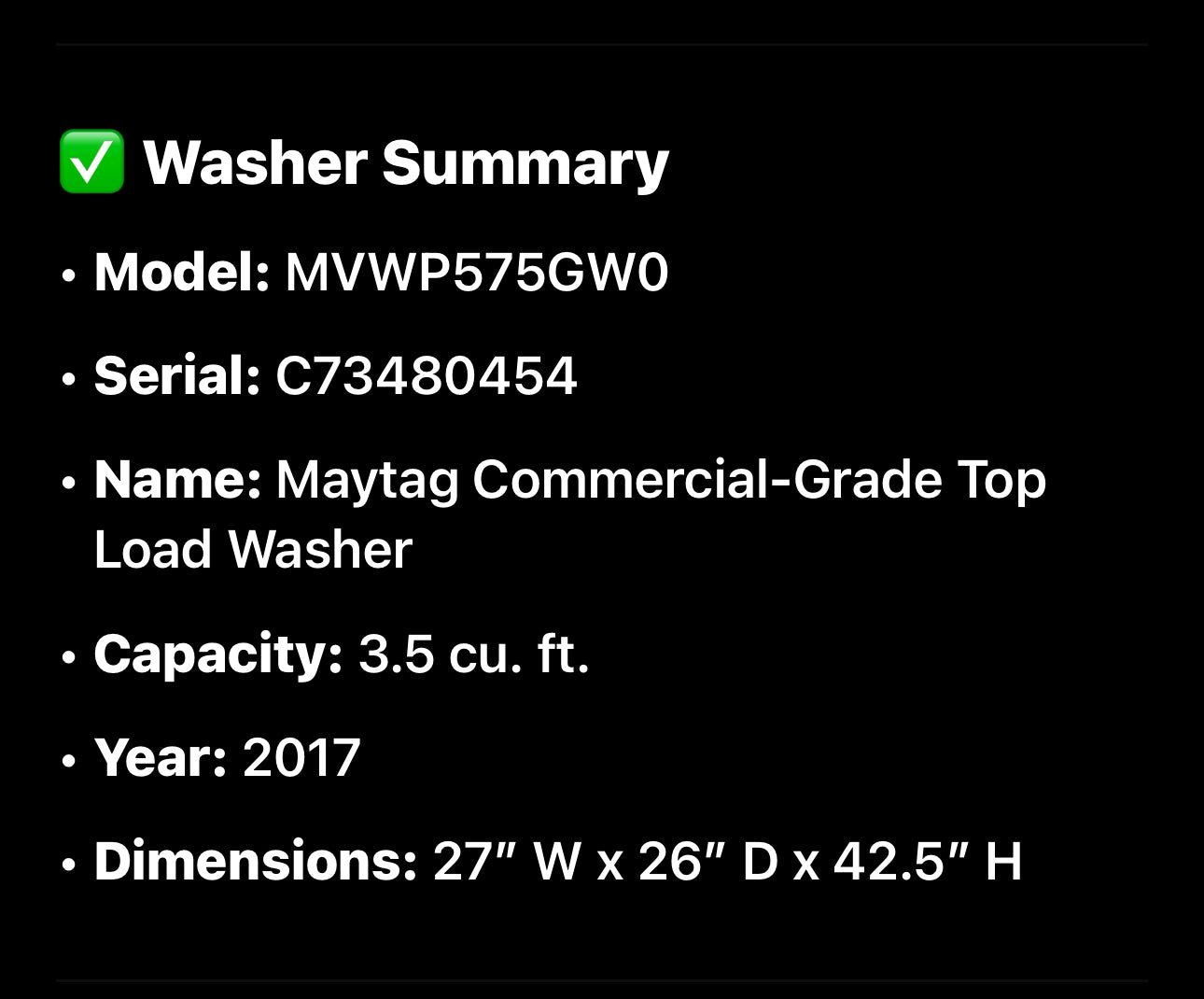Maytag Commercial-Grade Top Load Washer