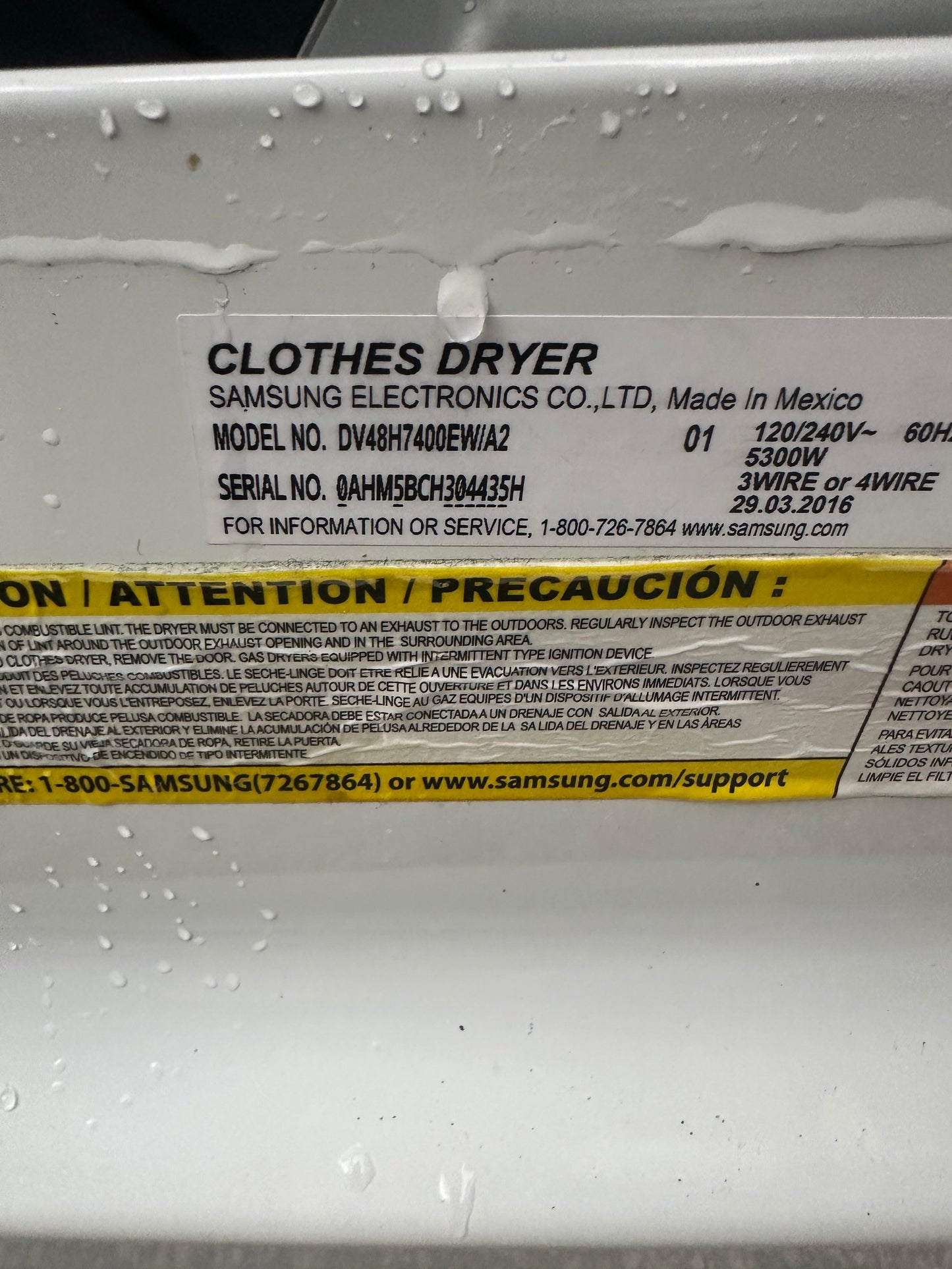 Samsung Washer And Electric Dryer Set