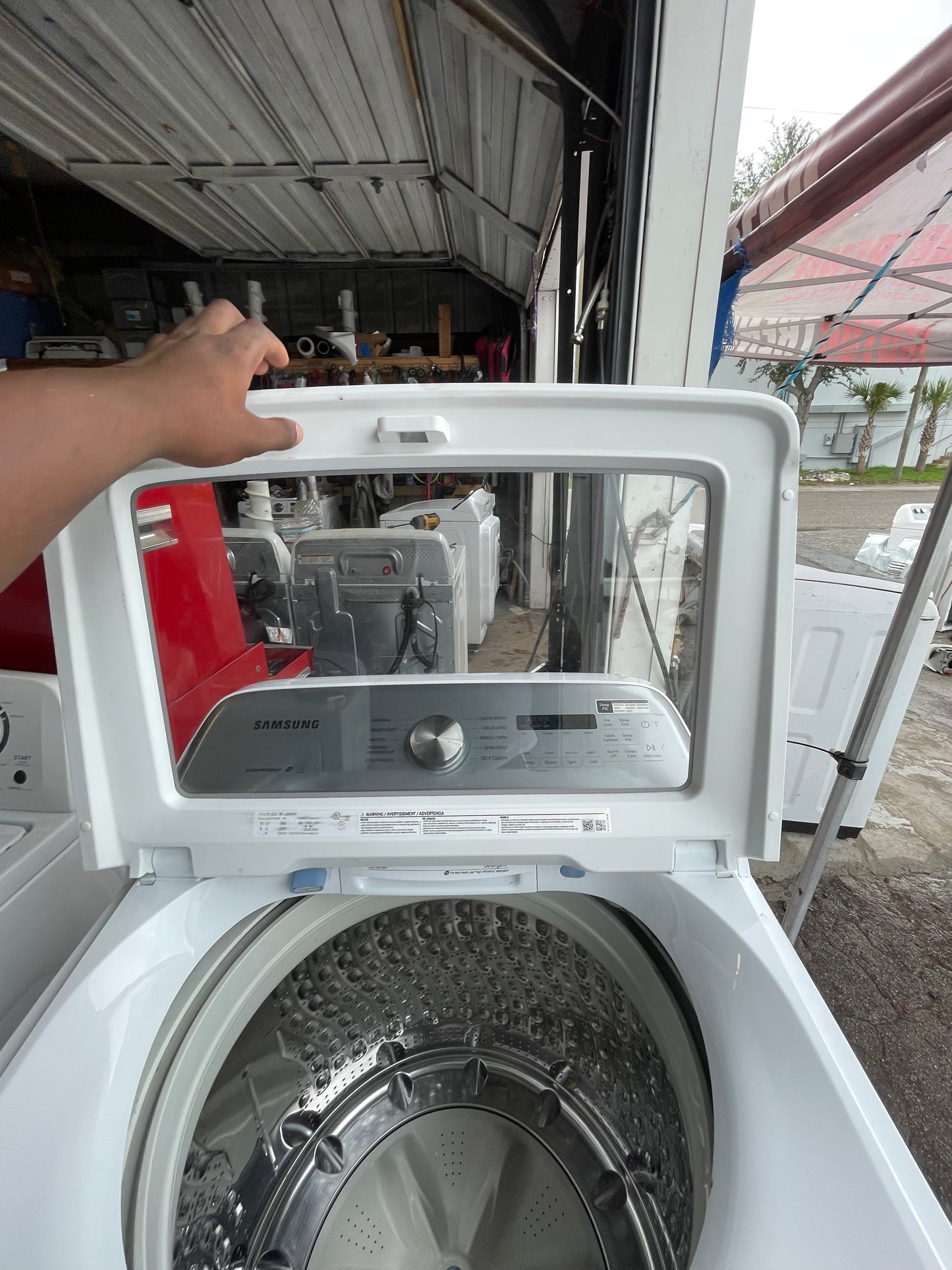 2019 Samsung WA50R5200AW/US 5.0 Cu. Ft. High-Efficiency Top Load Washer with Active WaterJet