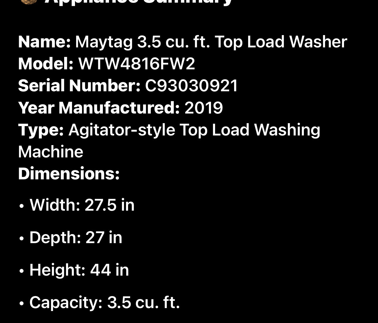 Whirlpool 3.5 cu. ft. Top Load Washer
