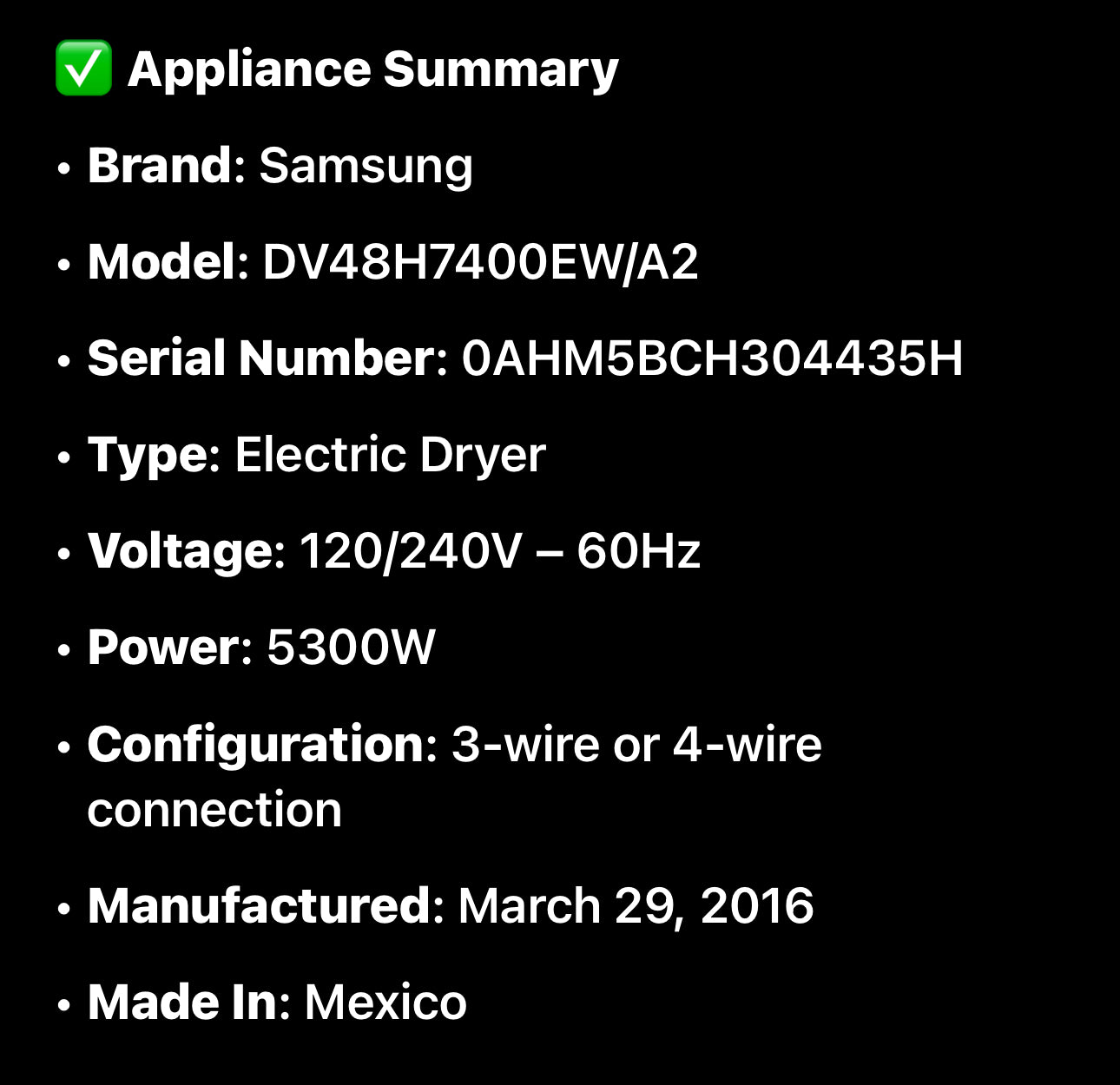 Samsung Washer And Electric Dryer Set