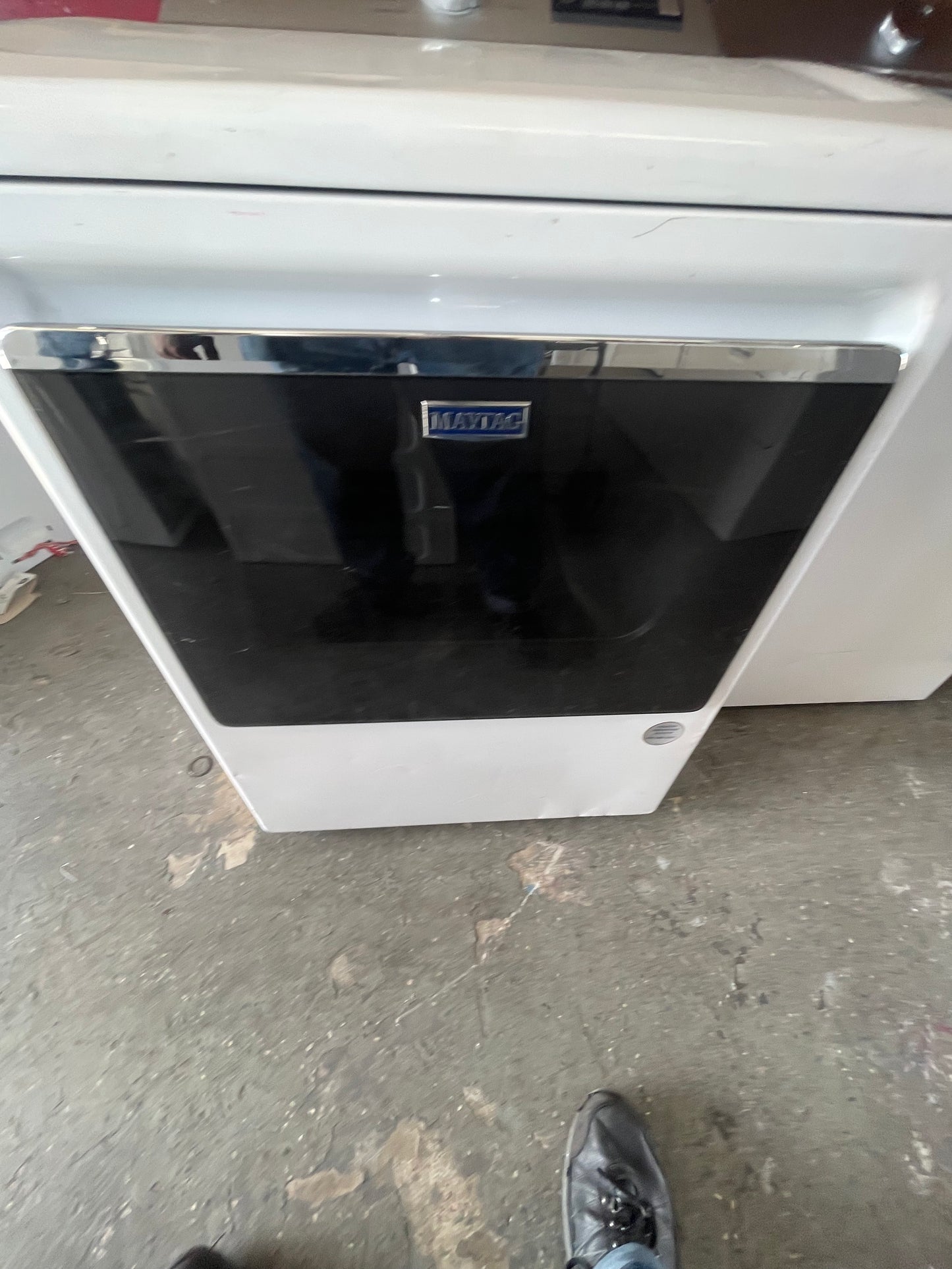 Maytag 7.4 cu. ft. vented Top Load Electric Dryer in Midnight Steel with Extra Power