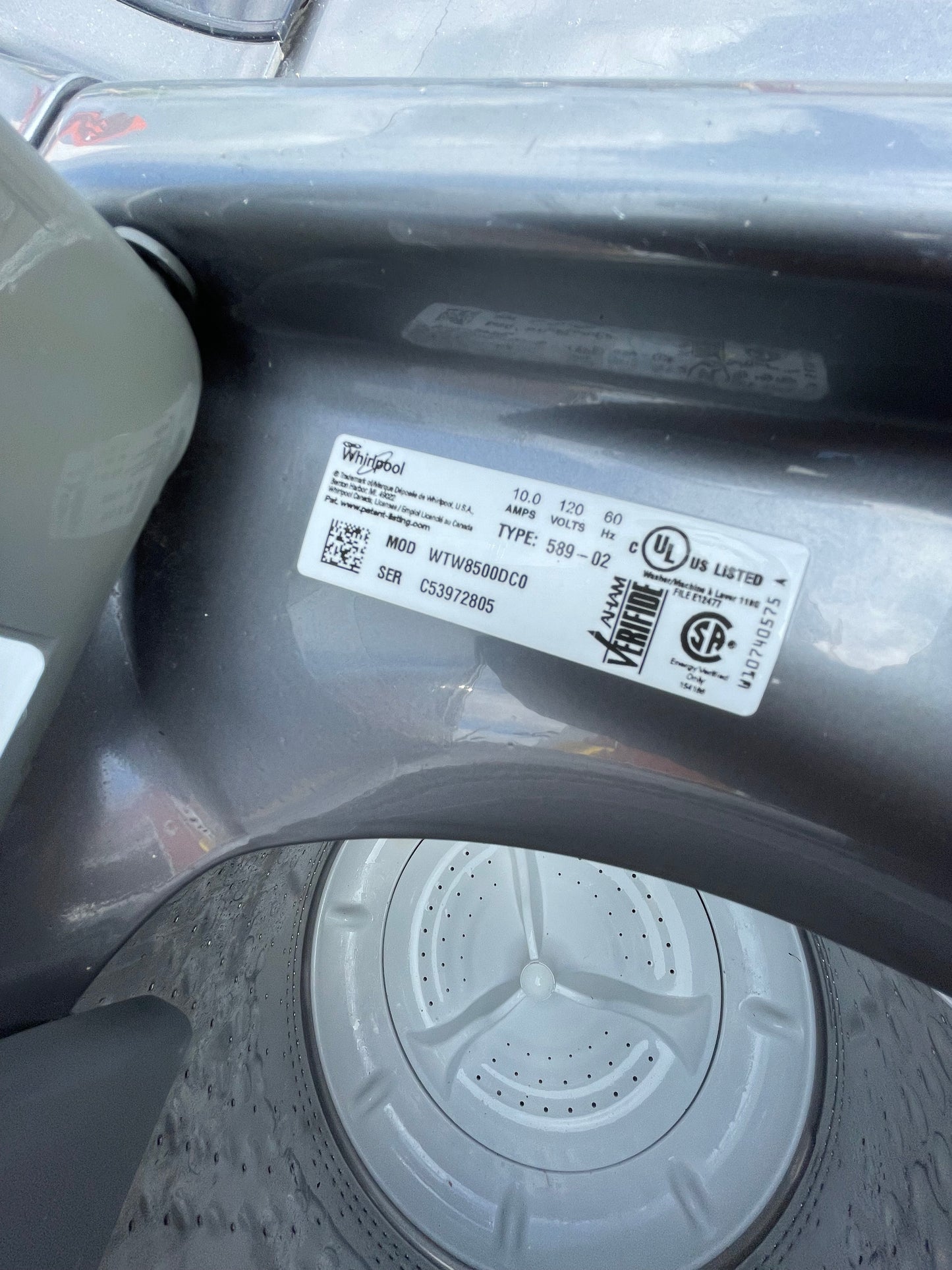 🔥 Whirlpool WTW8500DC0 Top-Load Washer