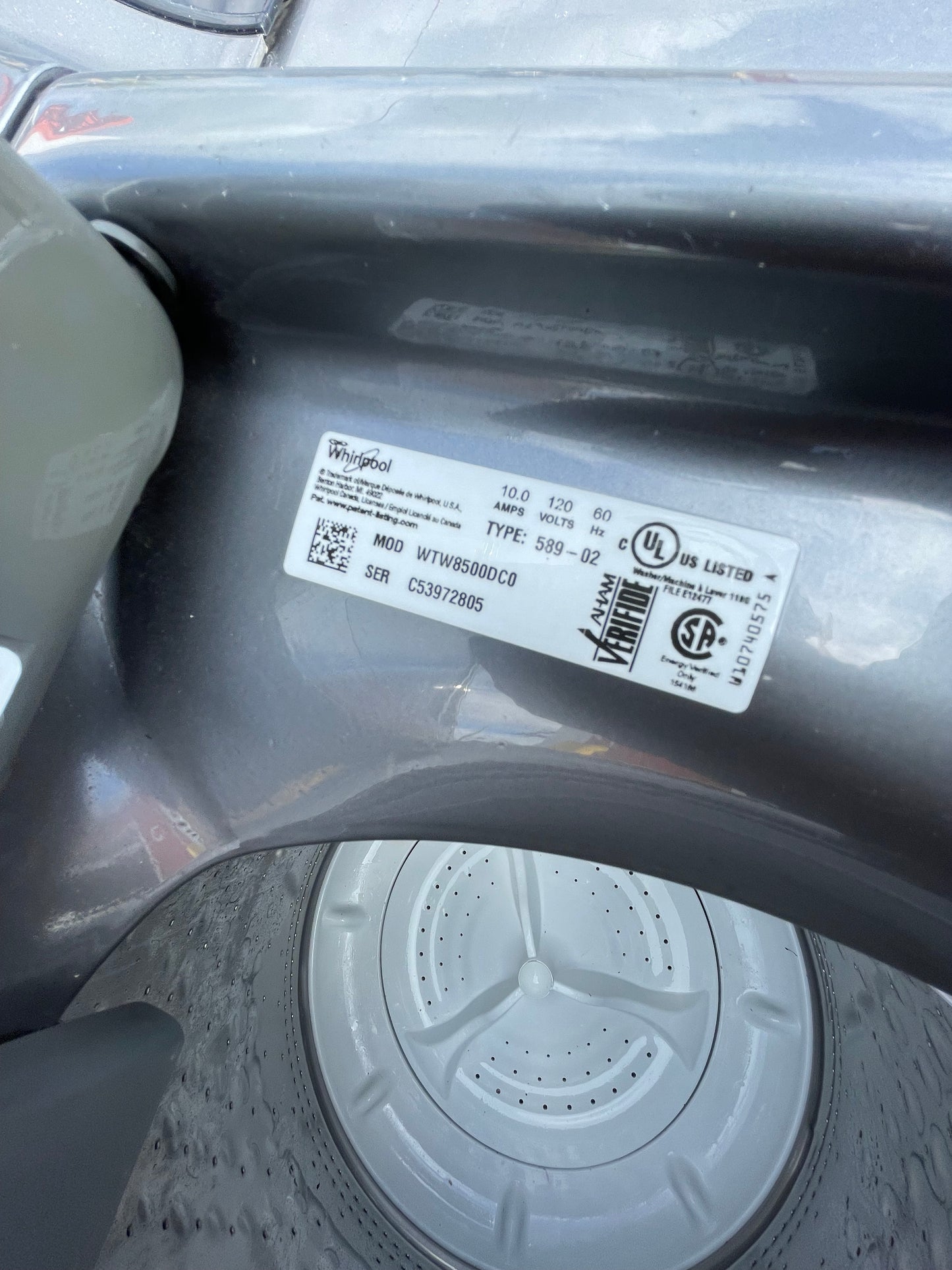 🔥 Whirlpool WTW8500DC0 Top-Load Washer