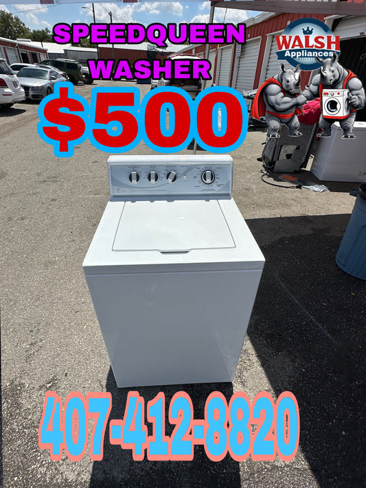 SpeedQueenWasher - White - 26 Inch Top Load Washer with Prewash Option