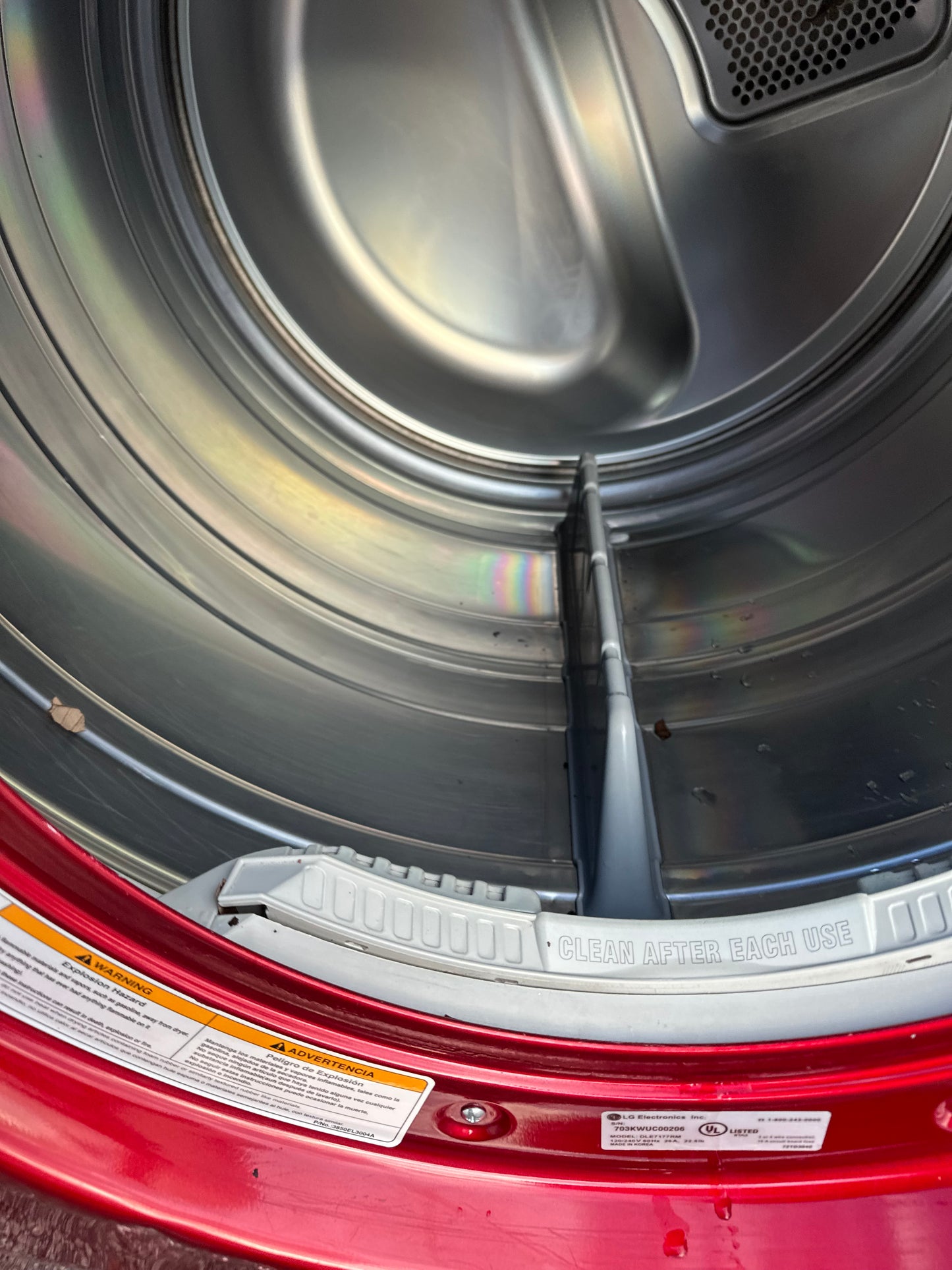 LG DLE7177RM Electric Dryer (Cherry Red)