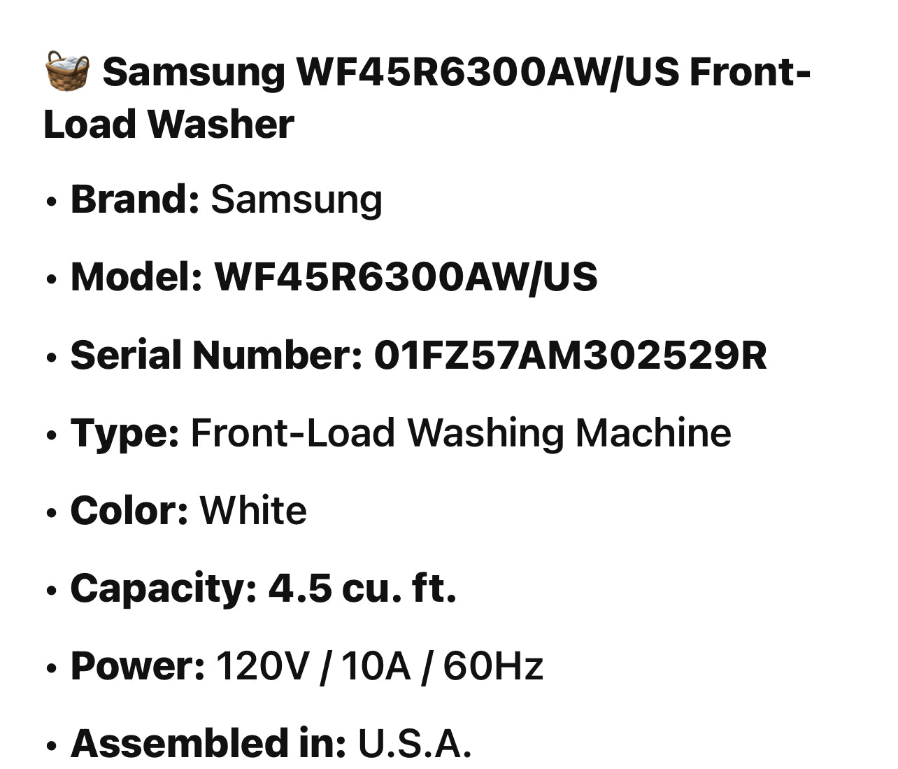 Samsung Washer And Electric Dryer Set