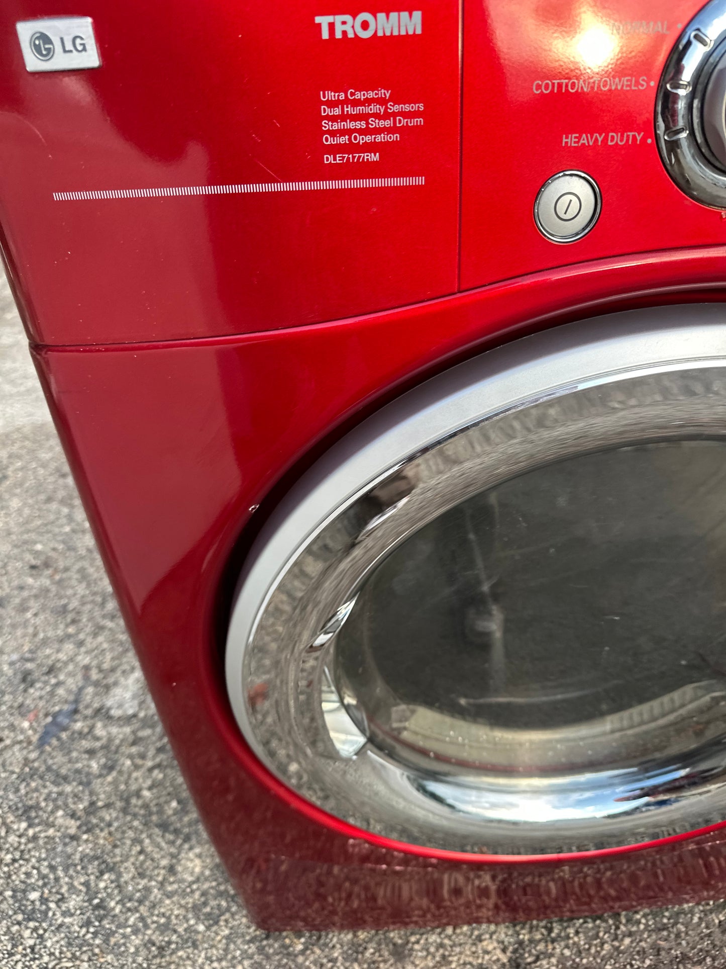 LG DLE7177RM Electric Dryer (Cherry Red)