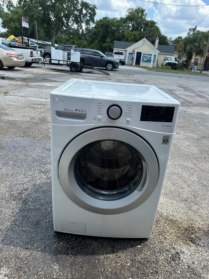 Lg Washer - White - 27 Inch Front Load Smart Washer with 4.5 cu. ft. Capacity