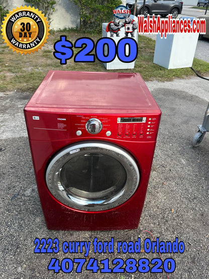 LG DLE7177RM Electric Dryer (Cherry Red)