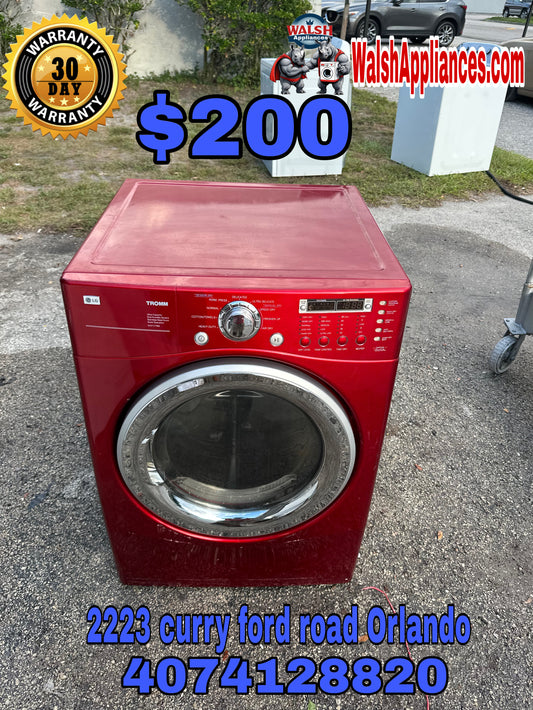 LG DLE7177RM Electric Dryer (Cherry Red)