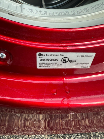 LG DLE7177RM Electric Dryer (Cherry Red)