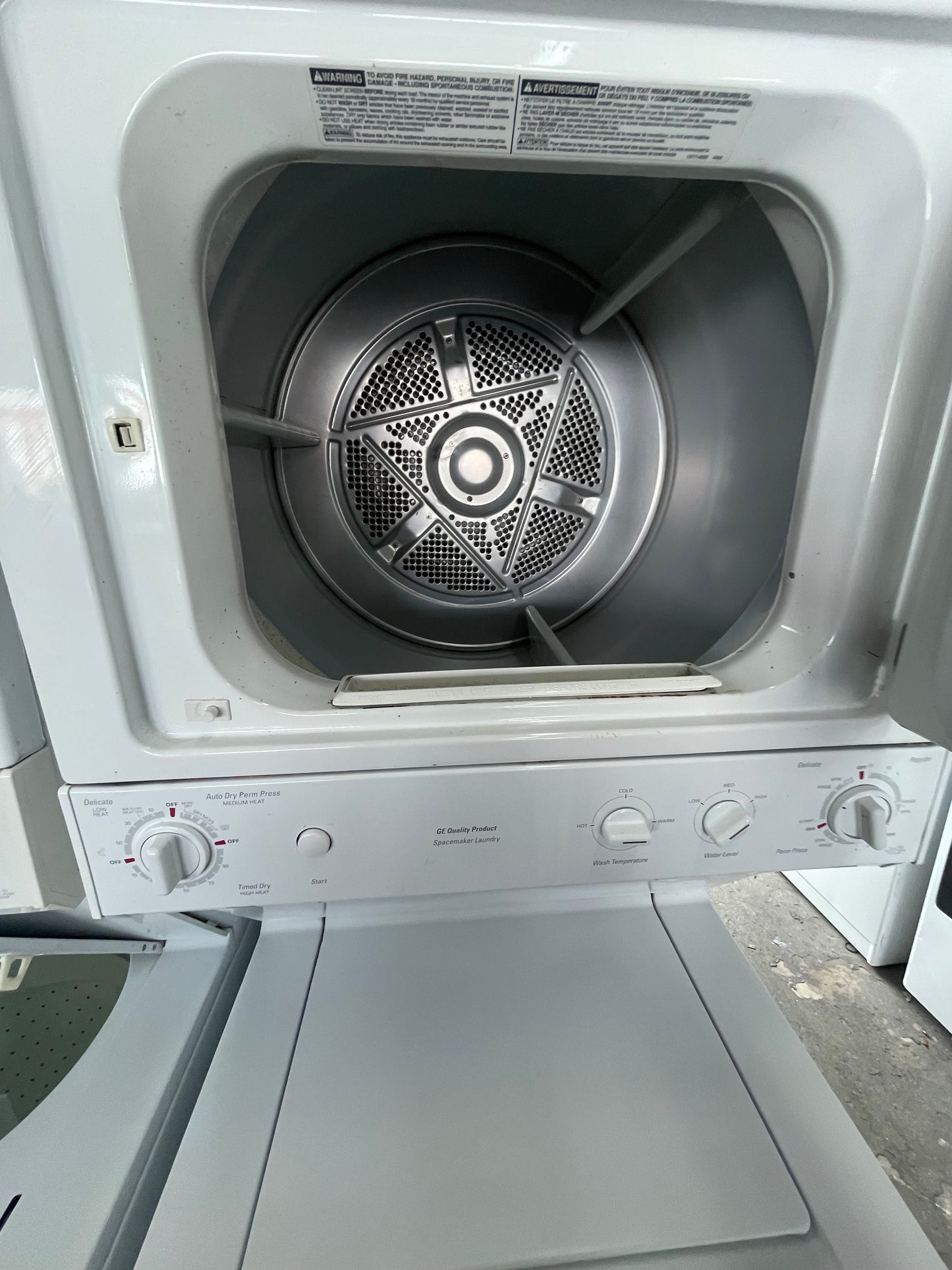 GE® 27" Unitized Spacemaker® Washer and Electric Dryer