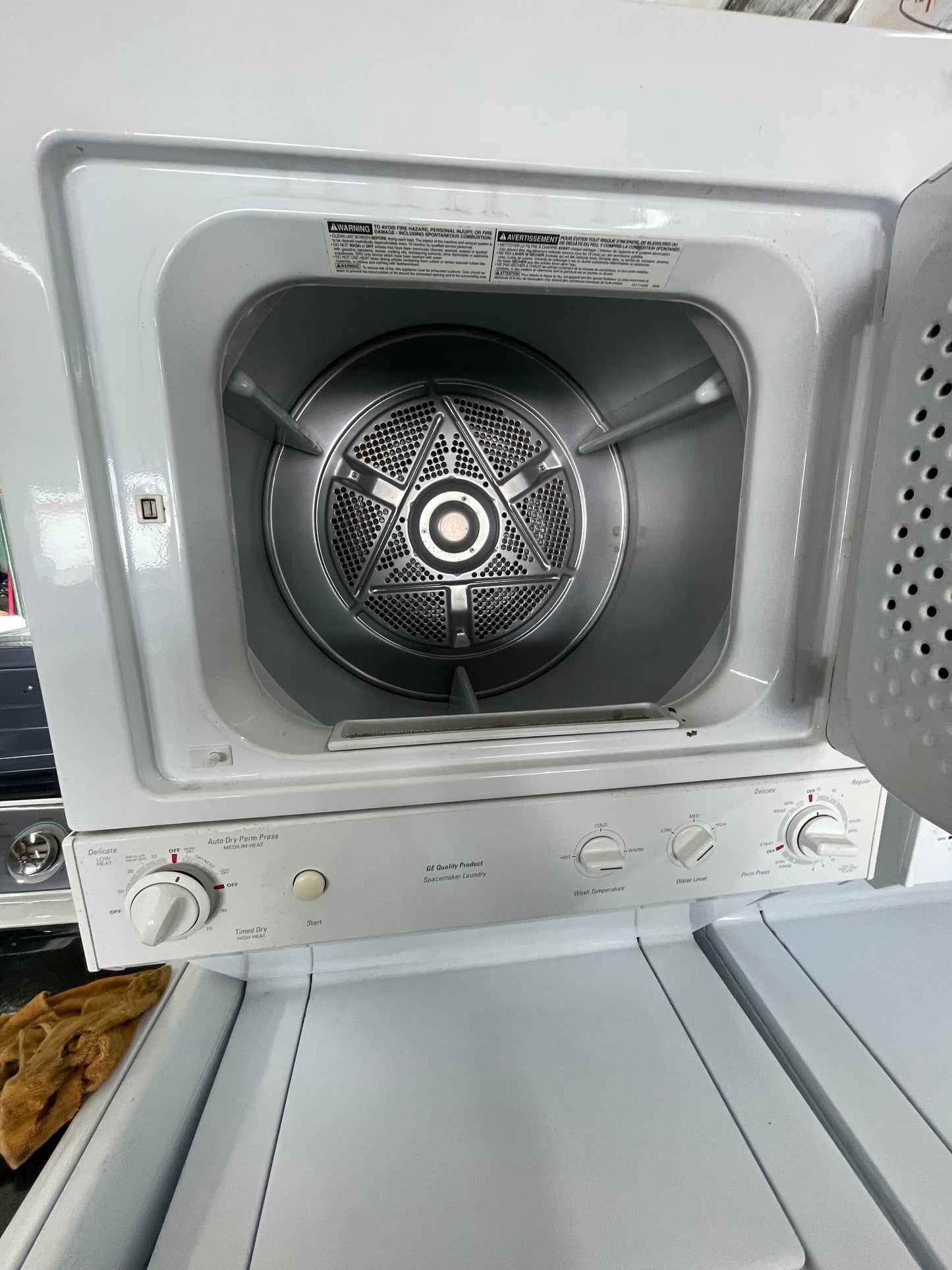 GE® 27" Unitized Spacemaker® Washer and Electric Dryer