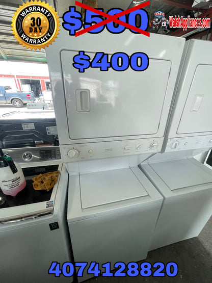 GE® 27" Unitized Spacemaker® Washer and Electric Dryer