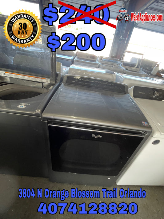 Whirlpool 8.8 cu.ft Top Load HE Electric Dryer with Intuitive Touch Controls, Steam Refresh