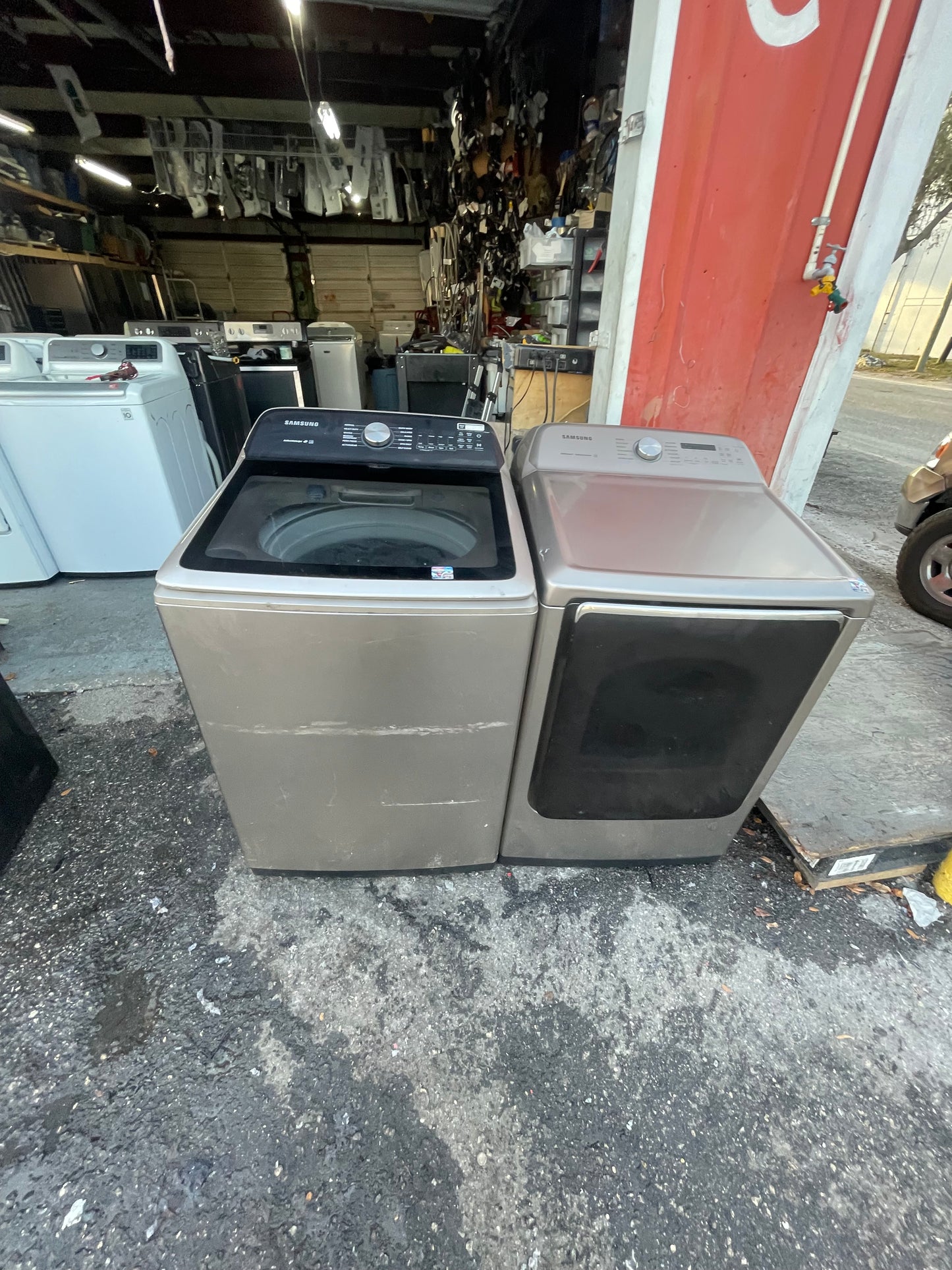 Samsung Champagne Washer and ElectricDryer