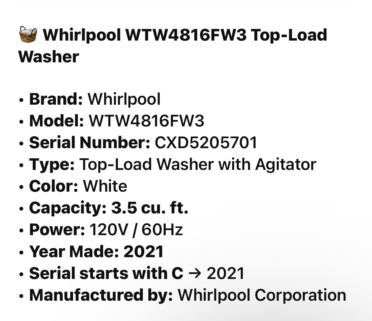 🧺 LG WT7400CV Top-Load Washer
