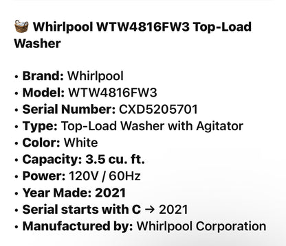 🧺 LG WT7400CV Top-Load Washer