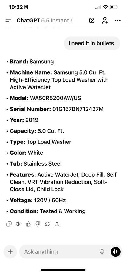 Samsung Washer And Electric Dryer Set