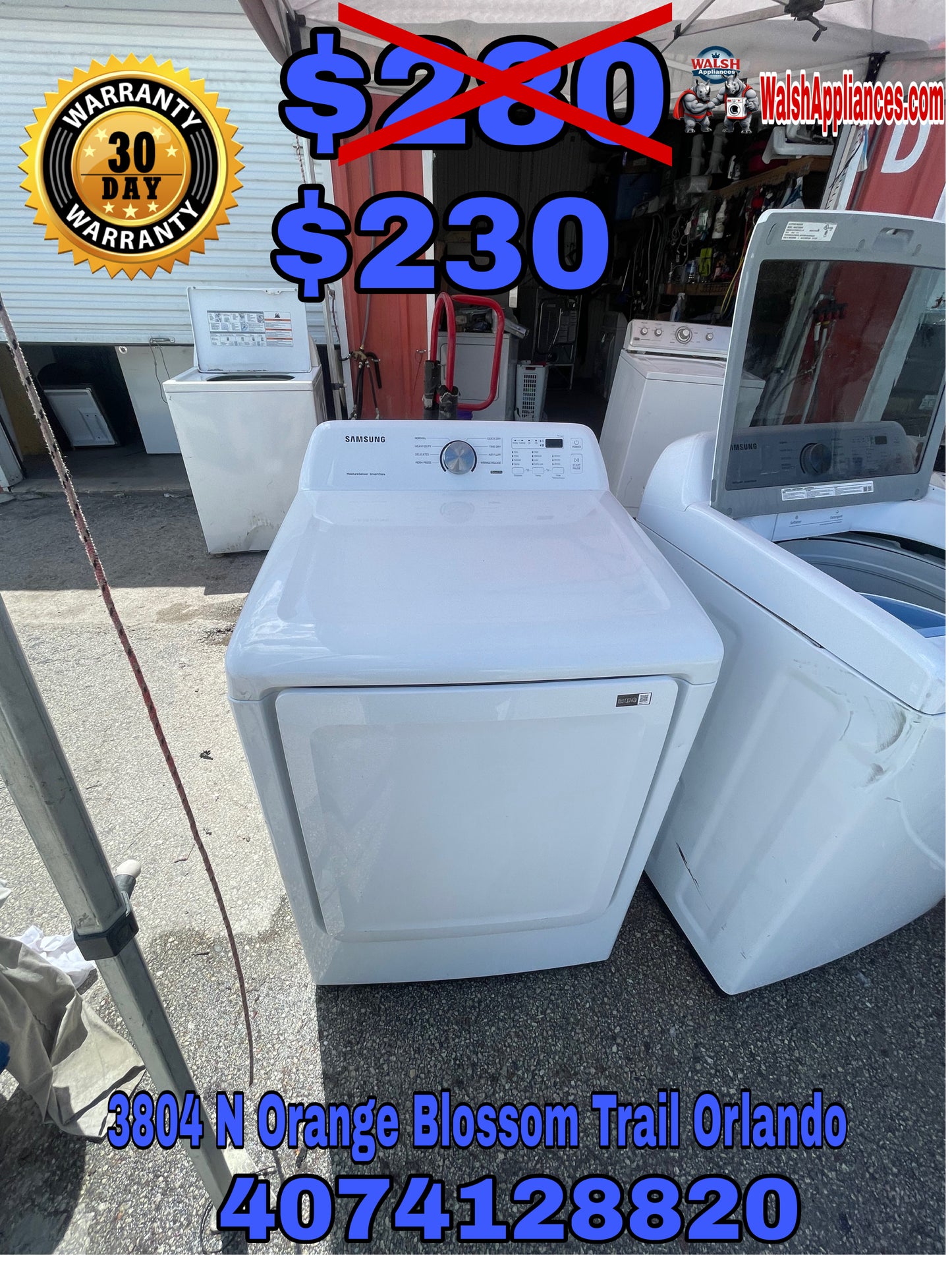 Samsung 7.2 cu. ft. Vented Electric Dryer in White with Sensor Dry