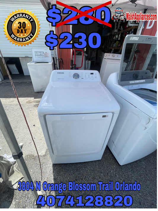 Samsung 7.2 cu. ft. Vented Electric Dryer in White with Sensor Dry