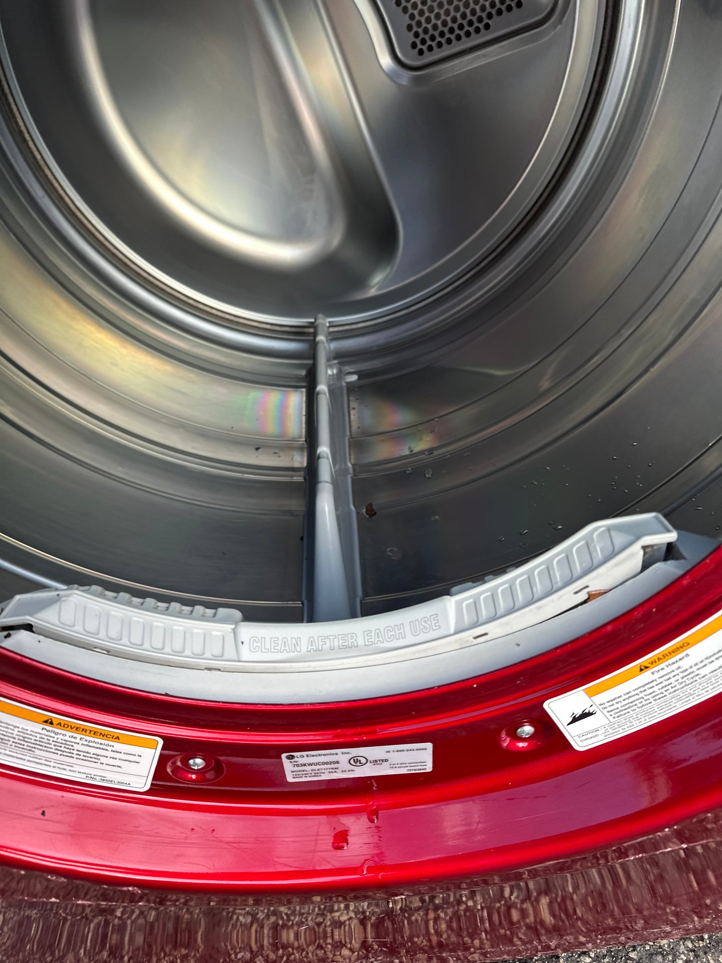 LG DLE7177RM Electric Dryer (Cherry Red)