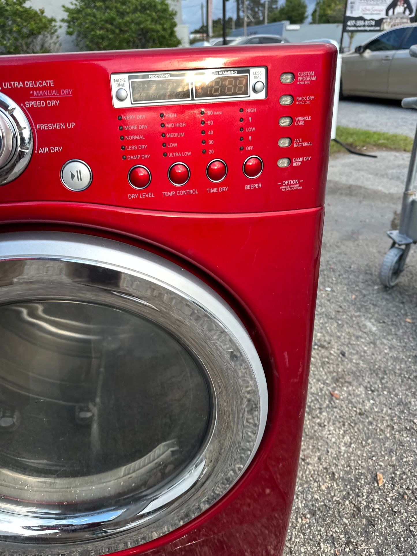 LG DLE7177RM Electric Dryer (Cherry Red)