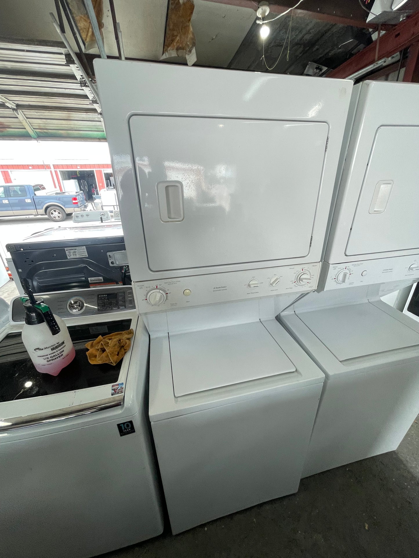 GE® 27" Unitized Spacemaker® Washer and Electric Dryer