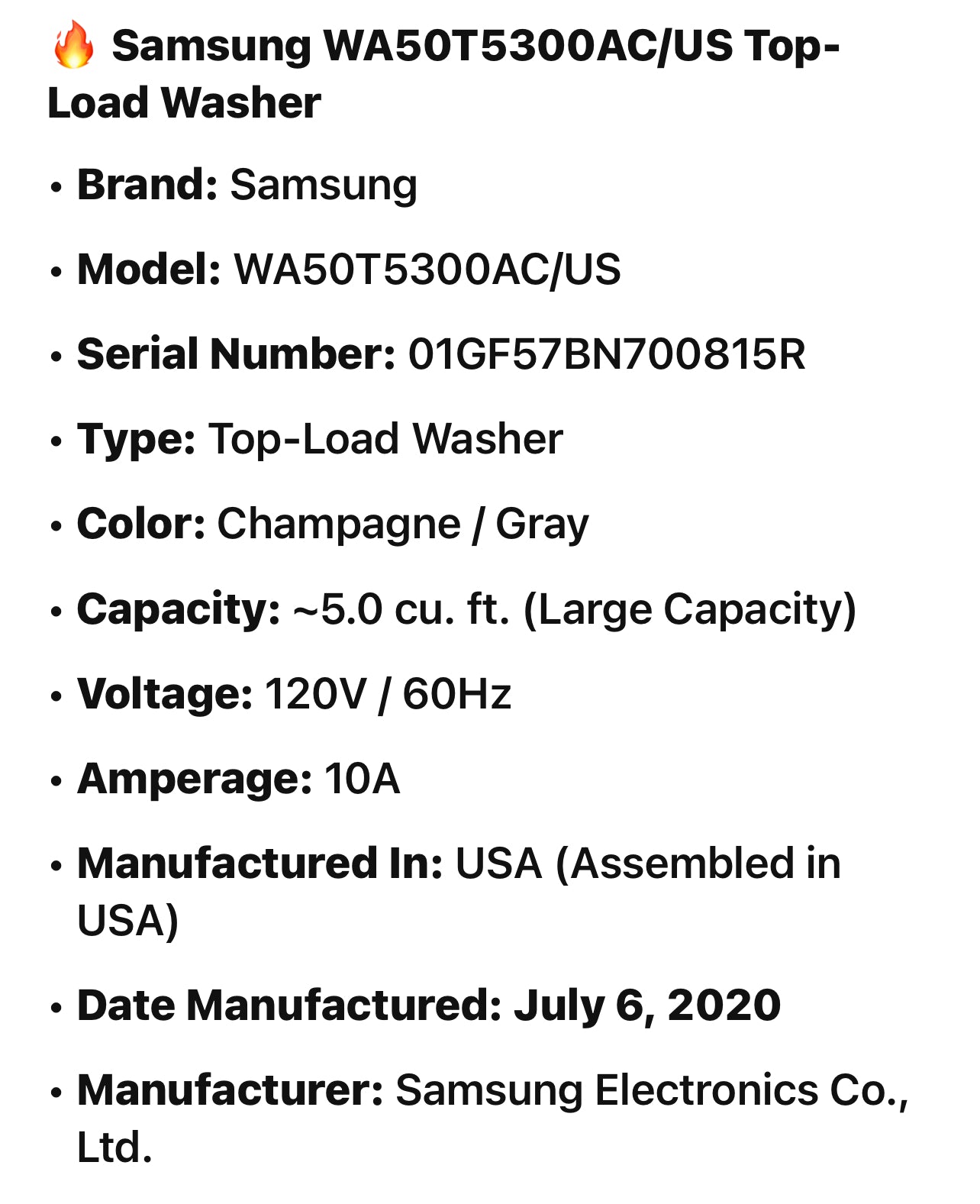 Samsung Champagne Washer and ElectricDryer
