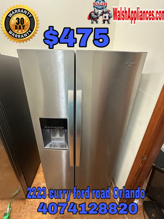 Whirlpool 28.5 Cu. Ft. Stainless Side-by-Side Fridge