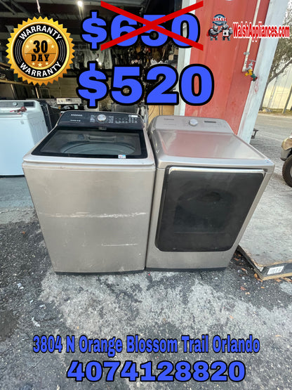 Samsung Champagne Washer and ElectricDryer
