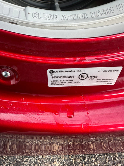 LG DLE7177RM Electric Dryer (Cherry Red)