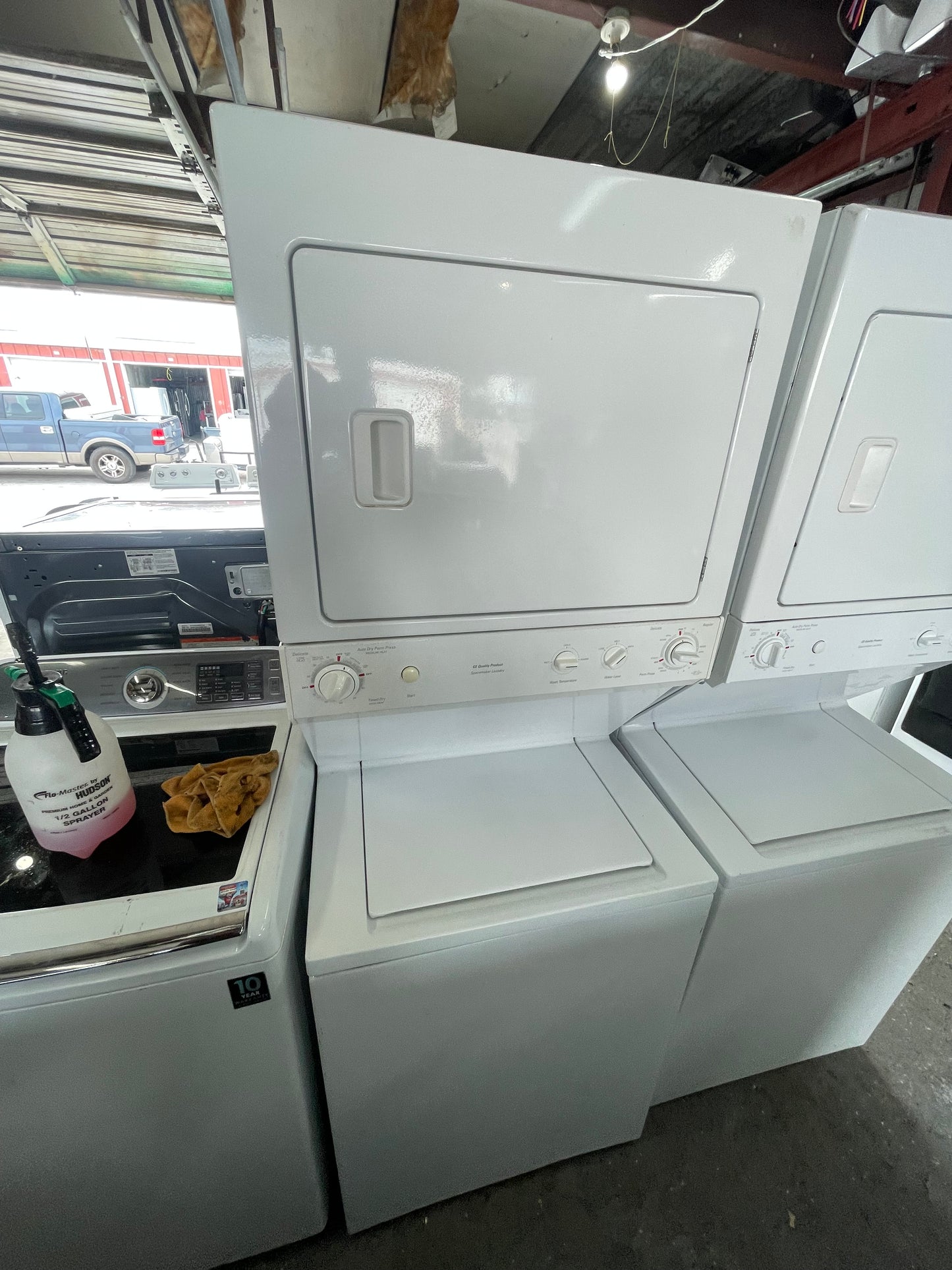 GE® 27" Unitized Spacemaker® Washer and Electric Dryer