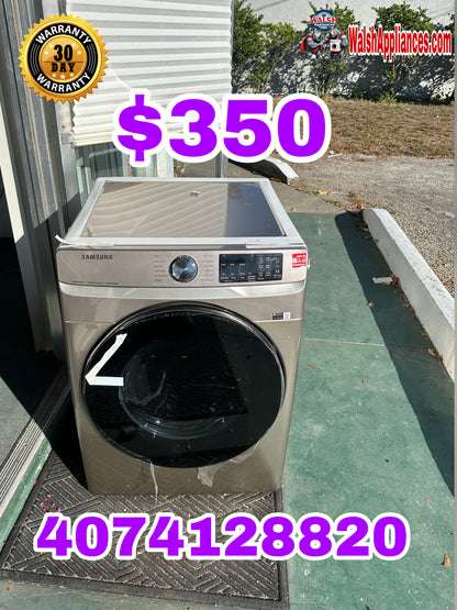 7.5 cu. ft. Electric Dryer with Steam Sanitize+ in Champagne