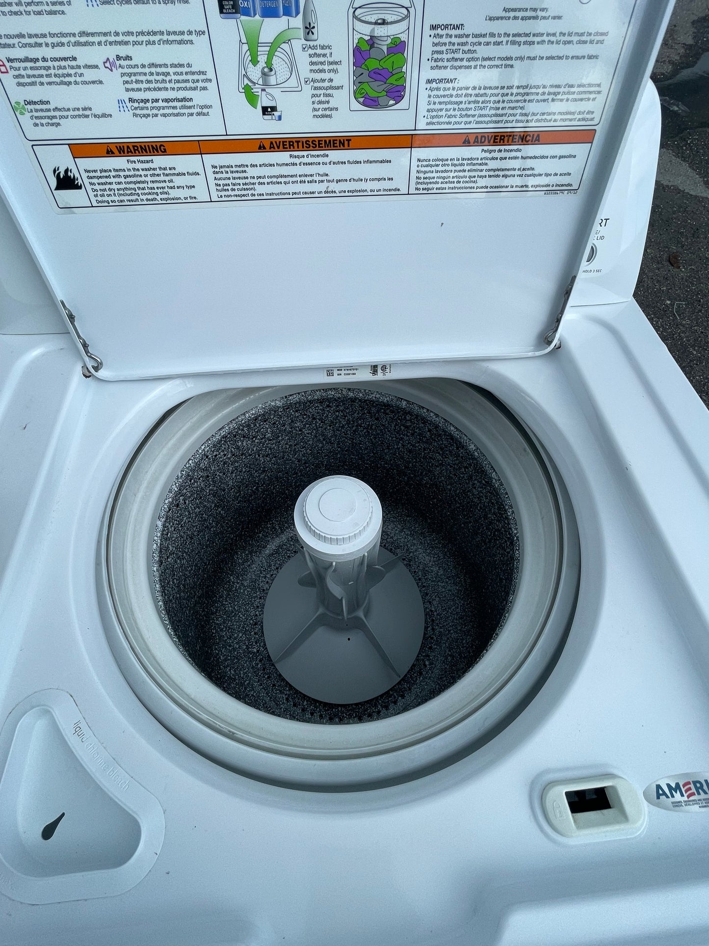 Admiral ATW4675YQ1 3.5 cu. ft. Top Load Washer with 9 Wash Cycles