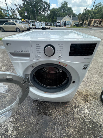 Lg Washer - White - 27 Inch Front Load Smart Washer with 4.5 cu. ft. Capacity