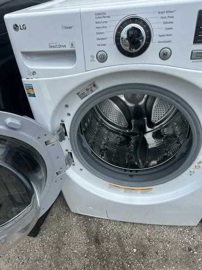 LG Washer - White - 27 Inch 4.5 cu. ft. Front Load Washer with Steam