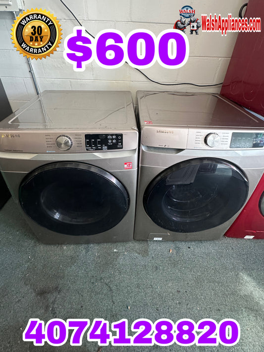 Samsung Champange Washer And Electric Dryer Set