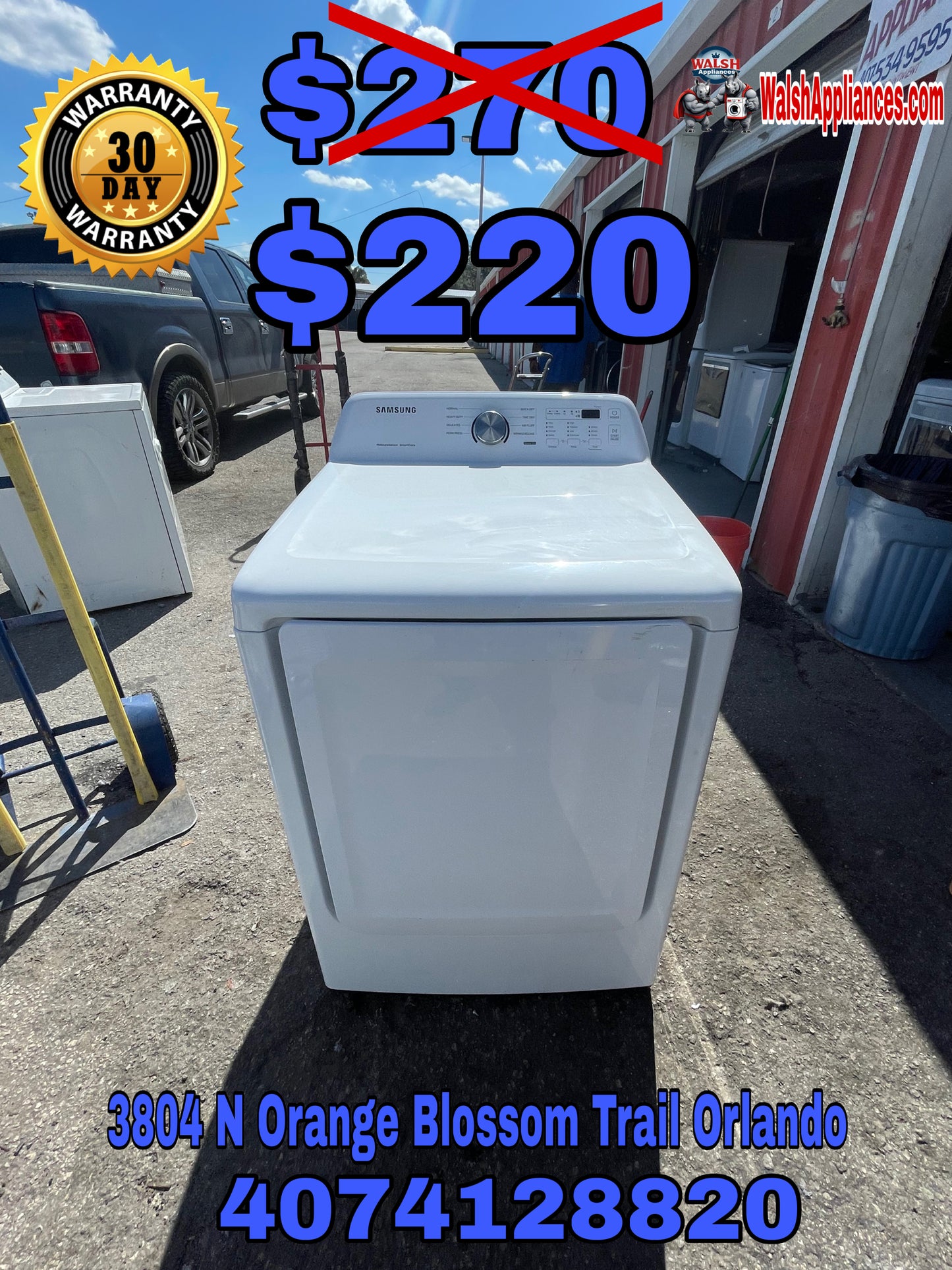 Samsung DVE45T3200W 7.2 Cu. Ft. Electric Dryer – White