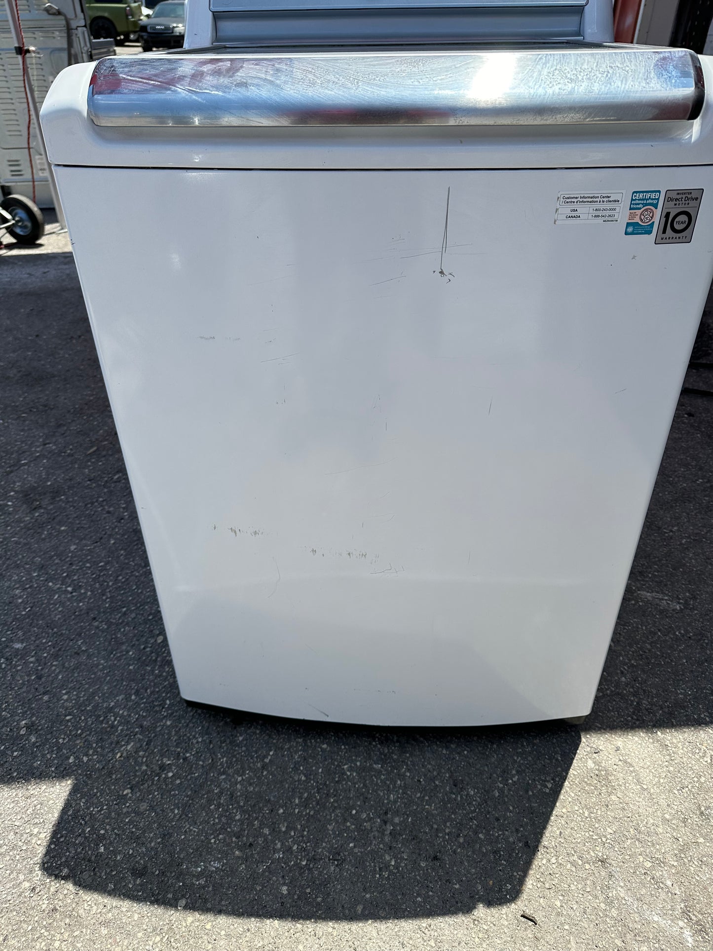 Lg Washer - White - 27 Inch 5.2 cu. ft. Top Load Washer with Steam