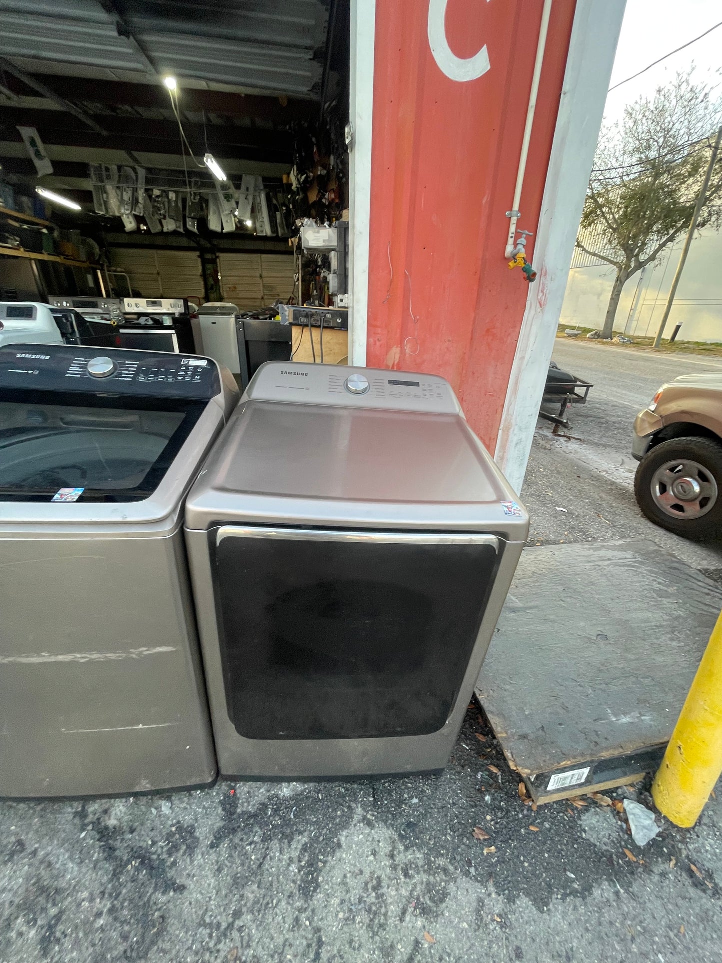 Samsung Champagne Washer and ElectricDryer