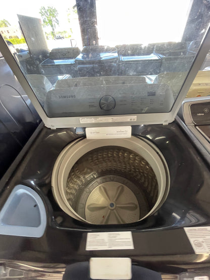 Samsung Active WaterJet High Efficiency Impeller Large ( 4.7-cu ft ) Top-Load Washer ( Brushed Black )