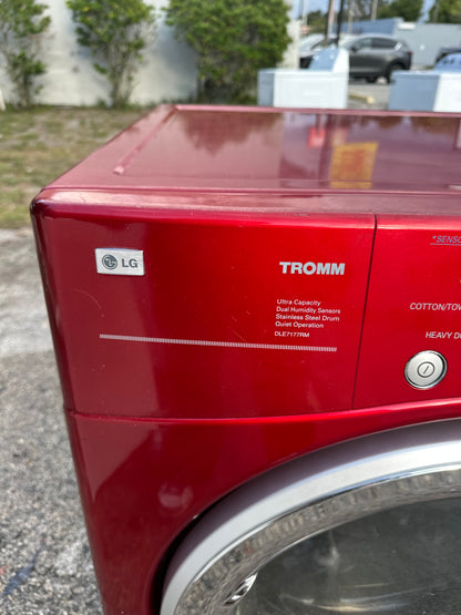 LG DLE7177RM Electric Dryer (Cherry Red)